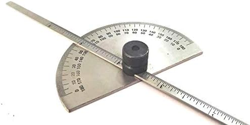 Stainless Steel Protractor 0-180 degrees (Degree Protractor cum Depth)