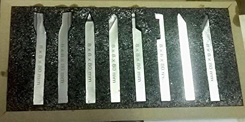 HSS Lathe Form Tools Set 8 mm Square Shank-Metalworking, Grooving, Cutting, Parting,Turning, Threading, Engineering Tools