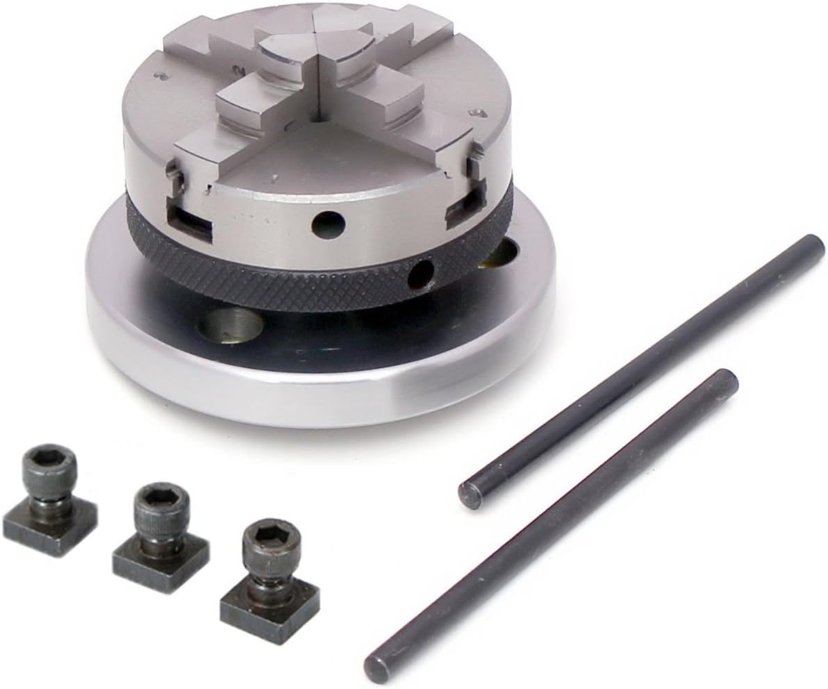 65 mm- 4 Jaws Self Centering Chuck with Back Plate & T-nuts for Milling