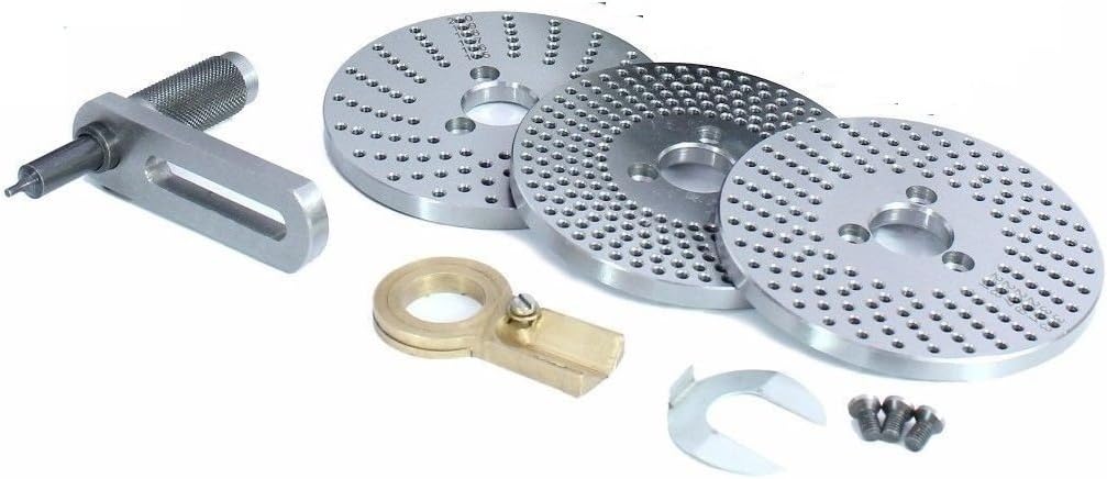 HV4 (110 MM) Rotary Table+100 mm 3 Jaws chuck with Reversible jaws+Back Plate+ Dividing Plate+ Tailstock- complete Milling indexing kit