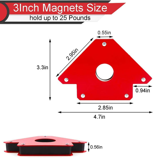 Welding Positioner Set, Magnetic Welding Aids Accessories, Heavy Duty Magnetic Arc Welding Electrode Holders (Set of 6)