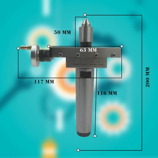 NEW IMPROVED TAPER TURNING ATTACHMENT WITH REVOLVING LIVE CENTER FOR LATHE MACHINE-METRIC (MORSE TAPER 4MT)