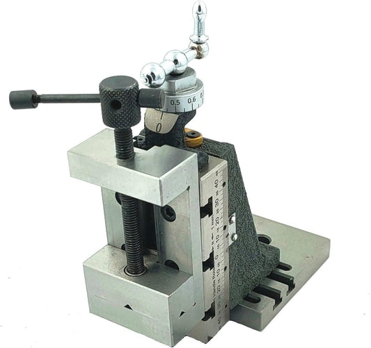 Mini Vertical Milling Slide with 2"/ 50 mm Mini Steel Vice & Base Mounting Plate - Direct Mounting on 7 x 14 Mini Lathe Machine-(No clamps)