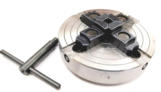4-Jaws x 6" Inches Wood Lathe Chuck Threaded 3/4-16 with Independently Adjustable/Reversible Jaws (Not Chinese Made)