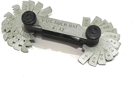 Assorts Metric, Imperial and US Screw Gauge Set, SAE Whitworth 55 Degree, Metric 60 Degree, & US 60 Degree Thread Pitch Gauge for Industrial Measurement