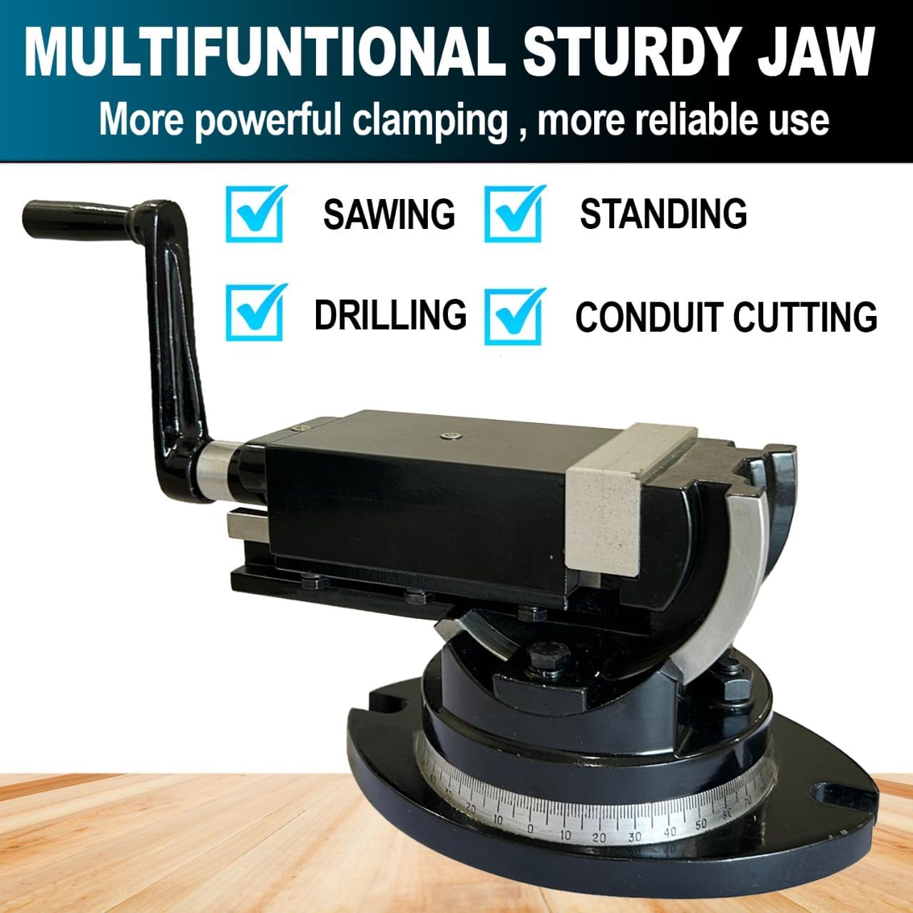 Precision Milling Vise Vice Swivel Base & Angle Tilting 2 way-Jaw 3" Inches (75 mm)