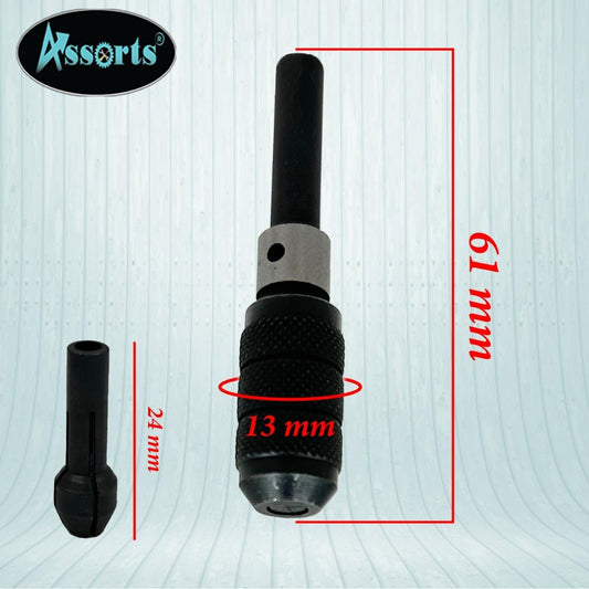 3 Piece Pin Chuck Set-Capacity: 0"-1/32", 1/32"-1/16", 1/16"-3/32"-Small Drill Bits