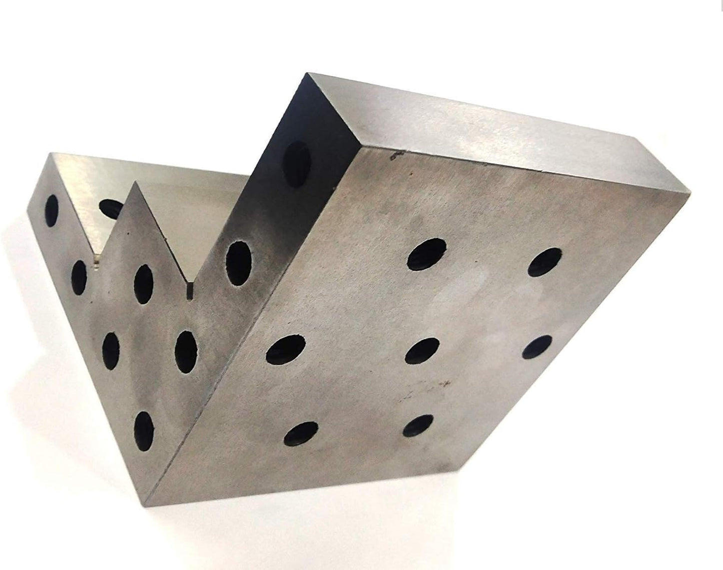 Assorts 100 mm/ 4" Stepped Angle Plate for Lathe Milling Work-holding Tools-Tapped Drills for Clamping (Steel)