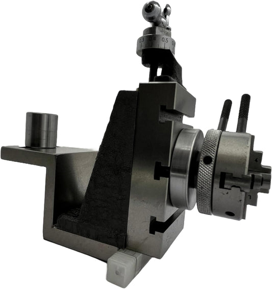 Assorts New Mini Fixed Vertical Slide (90mm x 50mm) with 3-Slots and Precision Side Scale, Z-Angle Plate, and 50mm 4-Jaw Self-Centering Chuck with Back Plate - for Mini Lathe Metalworking Projects