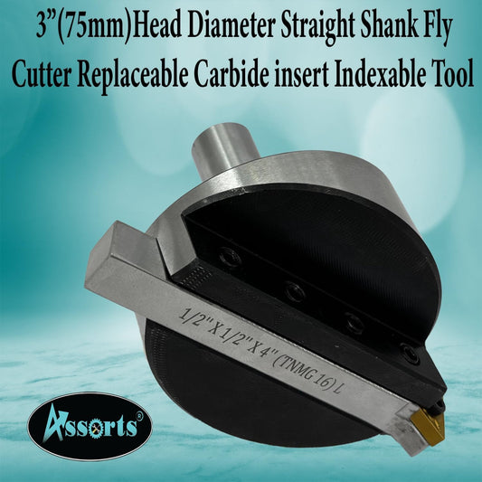 3" Inch II 75 mm Head Diameter Fly Cutter For Milling & Lathe Machine with Replaceable Carbide Insert Indexable Tool
