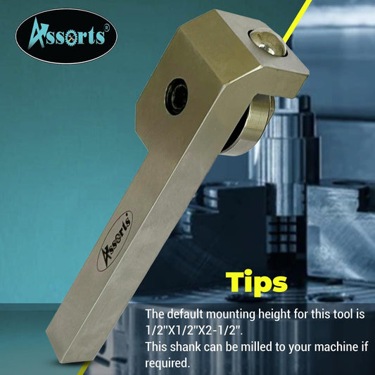 ASSORTS 1/2? x 1/2? x 2-1/2? Lathe Burnishing Tool for Metal Finishing, Precision Polished Surface, Durable Tool Steel, Smooth Finish Turning Accessory for Lathes