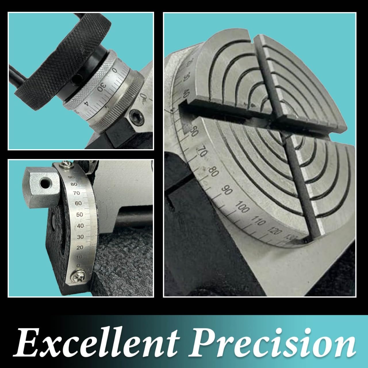 Assorts 4" Inches (100 mm) 4 slots Tilting Rotary Table for Milling Machines