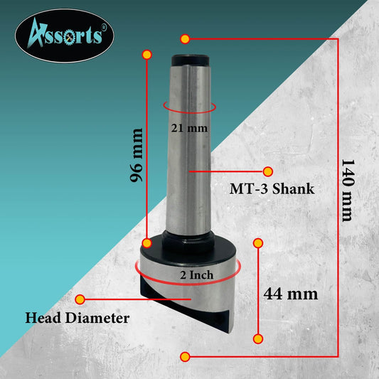 2" Inch (50 mm) Head Diameter Fly Cutter for Milling & Lathe Machine with HSS Tool Bit, 3MT Shank (M12 x 1.75 mm)