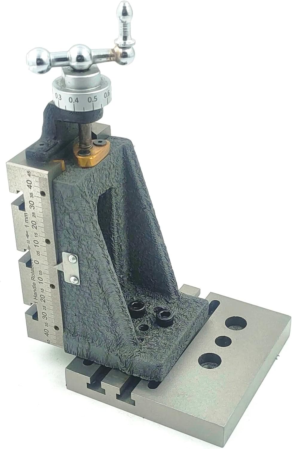 Mini Vertical Milling Slide with 2"/ 50 mm Mini Steel Vice & Base Mounting Plate - Direct Mounting on 7 x 14 Mini Lathe Machine-(No clamps)