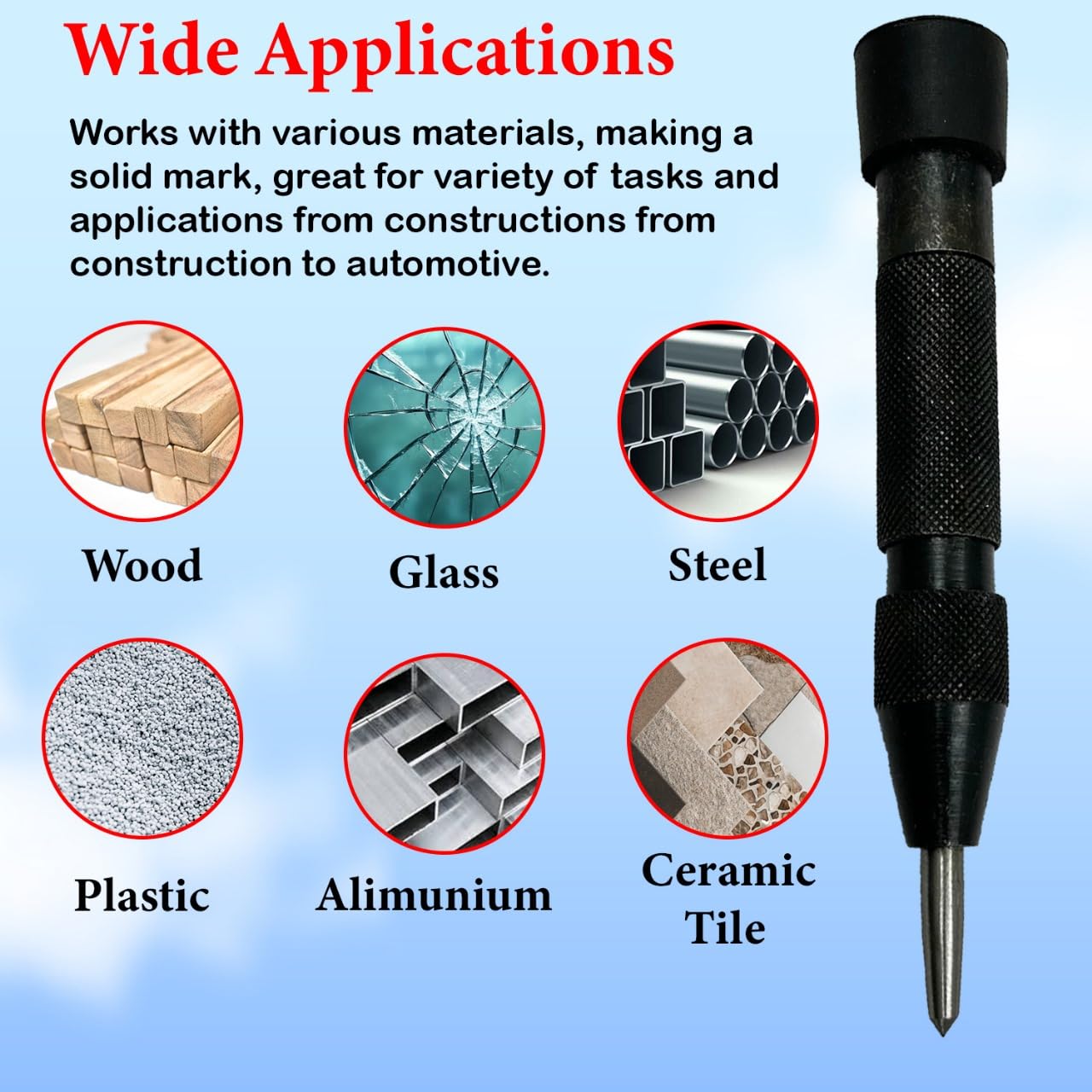 Quality Automatic Center Punch-Adjustable Force (Heavy duty)