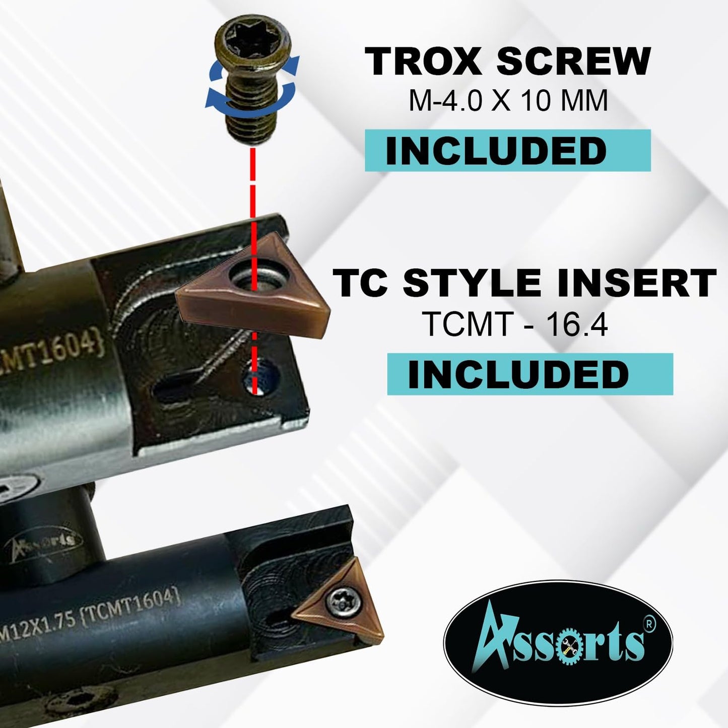 Assorts 4" Indexable Fly Cutter with MT3 Shank (M12 x 1.75 Drawbar Thread) – TCMT 1604 Insert Tool, Precision Face Milling Cutter for Milling Machines, Smooth Surface Finish & Heavy-Duty Metalworking