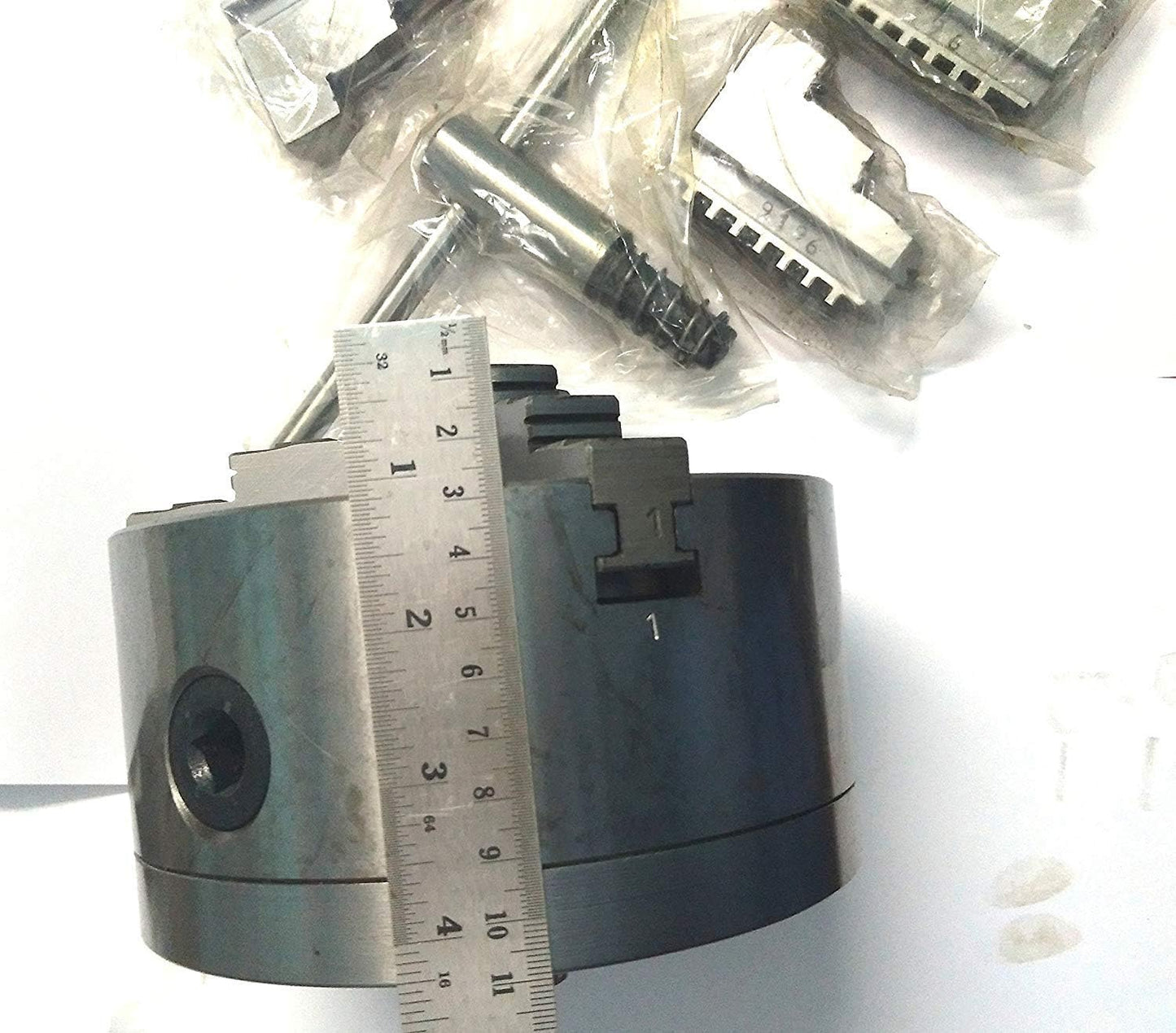 160 mm 3 jaws Self Centering Chuck For Lathes & HV 8 Rotary Table+ Back Plate (MT3 Spigot Extension)