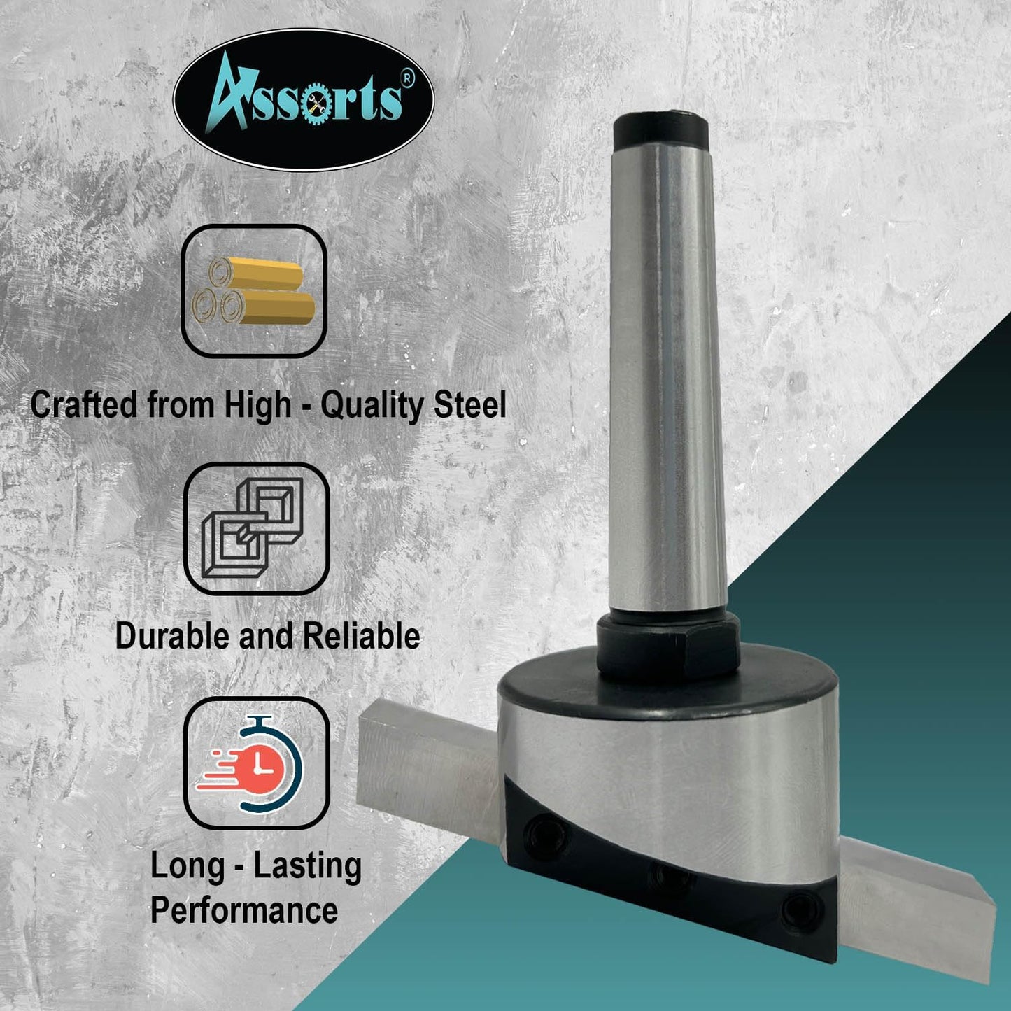 2" Inch (50 mm) Head Diameter Fly Cutter for Milling & Lathe Machine with HSS Bit, 2MT Shank (M10 x 1.5 mm)