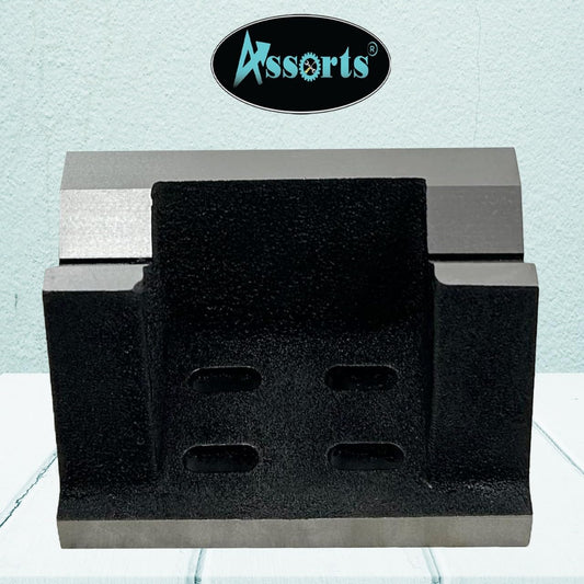 Assorts Precision Graded Caste Iron Vee Angle Plates-stress Relieved - Work-holding Clamping Milling Engineering Machine Tools-heavy Duty (3" X 3" X 5" (75 X 75 X 125 Mm) T-slotted)
