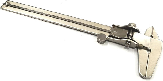 Non-Digital Vernier Caliper - Professional Metric & Imperial Measuring Tool for Inside, Outside, Depth, and Step Measurements (Non - Steel Plated Body)