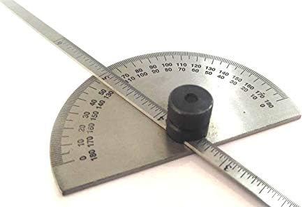 Stainless Steel Protractor 0-180 degrees (Degree Protractor cum Depth)