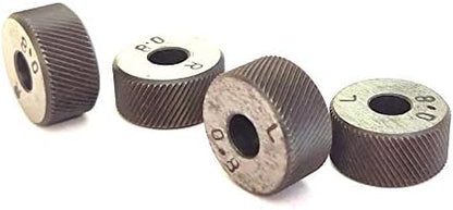 Set of 4 Pcs (2 Pairs) LH & RH Diagonal fine lines 0.8 mm pitch to form fine diamond texture- for Knurling tools