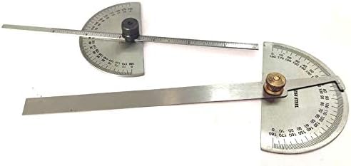 Stainless Steel Protractor 0-180 degrees (Set of Both)