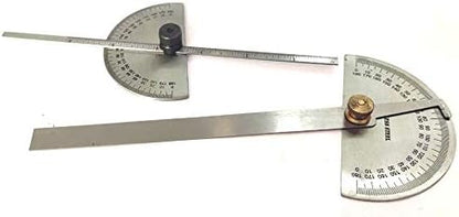 Stainless Steel Protractor 0-180 degrees (Set of Both)
