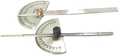 Stainless Steel Protractor 0-180 degrees (Set of Both)
