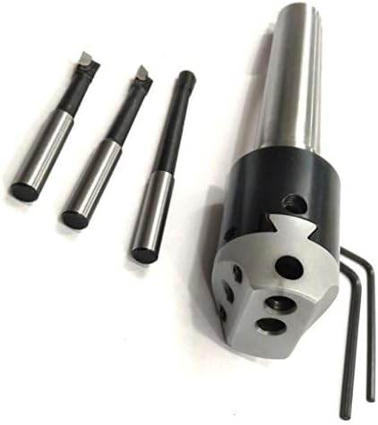 Quality precision boring head diameter 1.5" inches with carbide tools// 1 DIV: 0.001 THOU (2MT SHANK (BSW 3/8" X 16 TPI DRAWBAR))