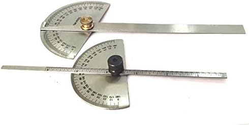 Stainless Steel Protractor 0-180 degrees (Set of Both)