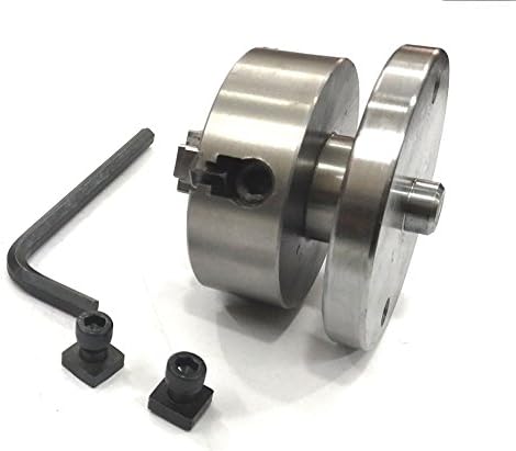 3" Inches/ 80 Mm Rotary Table & Small Chucks With Back Plate +fixing T Nuts Bolts + Suitable Tailstock (With 70 MM 4 Jaw Independent Chuck)