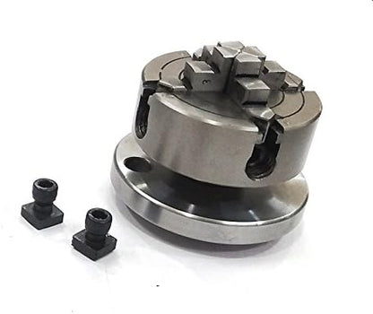 Assorts Precision Horizontal Vertical Milling Indexing 4"/ 100 Rotary Table With Suitable Tailstock & Small Chuck & Fixing T Nut Bolts (With 70 Mm 4 Jaws Independent Chuck)