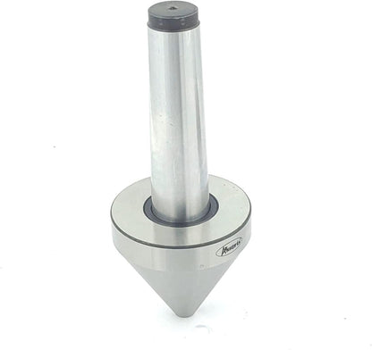 Bull Nose Pipe Live Revolving Center For Conventional Lathe II Under 5 Micron Run-out II Double Bearing II Fully Hardened & Ground II Capacity 0.5" to 3" Inch (12.5 to 75 mm) II