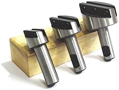 Brand New Set of 3 Pcs Fly Cutters 1/2" SHANK on Wooden Stand(without HSS Tool Bit)