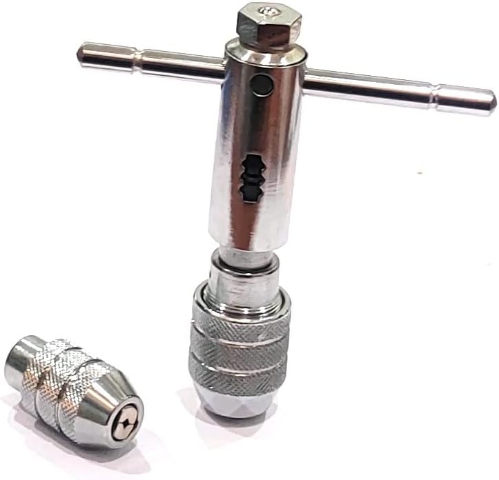 ASSORTS Hand tap wrench II Ratchet Style II Interchangeable heads II Capacities 1/8" to 1/4" (M3 to M6) & 1/4" to 1/2" (M6 to M12)