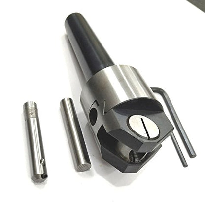Boring Head Pivot Head Design+3MT Shank (3/8" BSW Drawbar)+Fly Cutter & HSS Tool