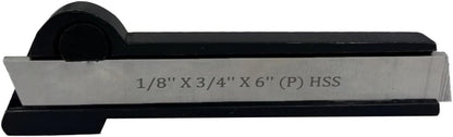Lathe Cut-Off Parting Tool Holder 1-1/8" Width with High-Speed Steel Blade 1/8" x 3/4" x 6"