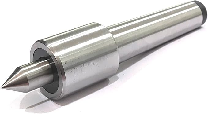 Small slim body precision revolving live center for conventional lathe machines under 10 micron run-out & 1500-1800 RPM