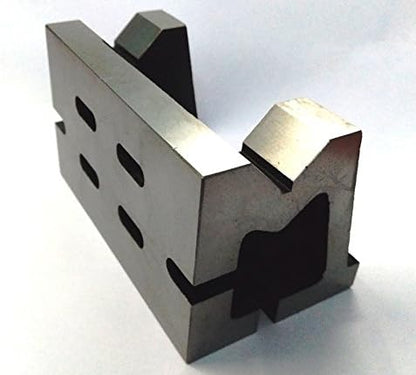 Quality Precision Graded Caste Iron Vee Angle Plates-stress Relieved - Work-holding Clamping Milling Engineering Machine Tools-heavy Duty (3" X 3" X 5" (75 X 75 X 125 MM) - Slotted)