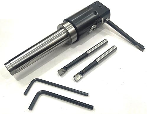 High Precision 30 mm Micro Boring Head & MT2 shank- M10 x 1.5 TPI+3 boring bars