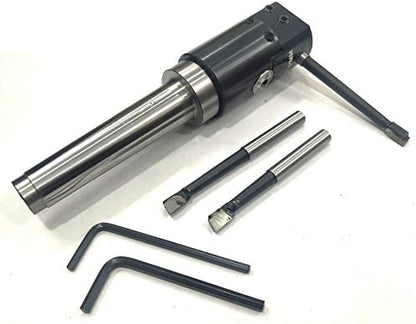 High Precision 30 mm Micro Boring Head & MT2 shank- M10 x 1.5 TPI+3 boring bars
