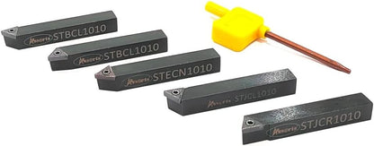 Assorts 5 Pc Indexable turning tool set for lathe- metalworking (12 mm Sq. Shank)