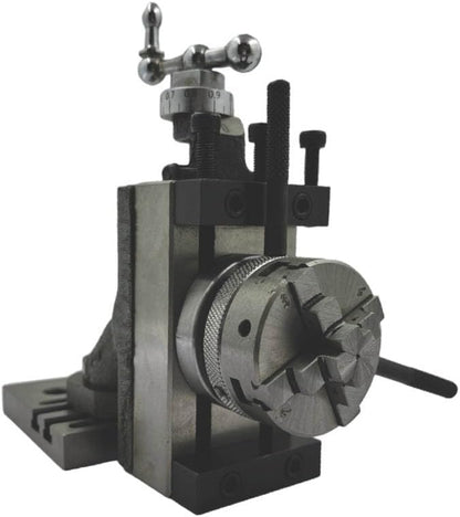 Assorts Mini Vertical Slide 90x50mm (2-Slot) – Fixed & Swivel, 3-Jaw/4-Jaw, Base Plate & Z-Angle Plate for Mini Lathe(with Clamp)