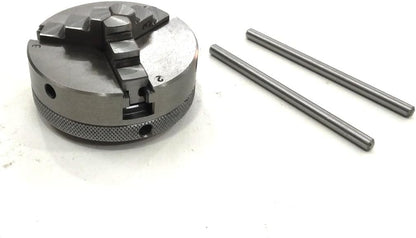 3" Inches/ 80 Mm Tilting Rotary Table With 65 Mm 3 Jaws Self Centering Chuck, Suitable Back Plate & T Nuts Bolts & Tailstock- Milling Engineering Tools