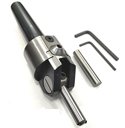 Boring Head Pivot Head Design+3MT Shank (3/8" BSW Drawbar)+Fly Cutter & HSS Tool