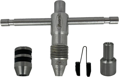 ASSORTS Precision Guiding Tap Wrench with Detachable Spinning Cap - Tool Steel, 1/2" Capacity