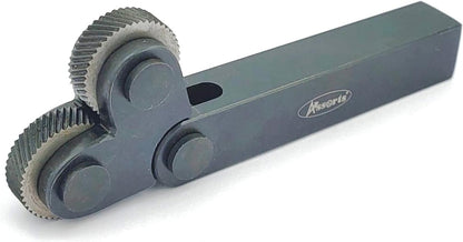 Pivot Head Diagonal Dual 2 Wheel 1.5 MM Pitch Knurling Tool for Lathe Machine