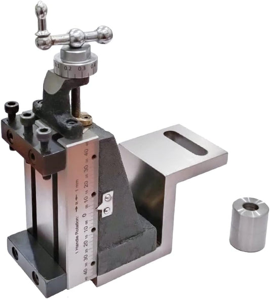 Mini Vertical Milling Slide Mounted on Z Type Angle Plate -Direct Fit for Mini Lathe Machine (Without Clamp & with Mini Vice 2")