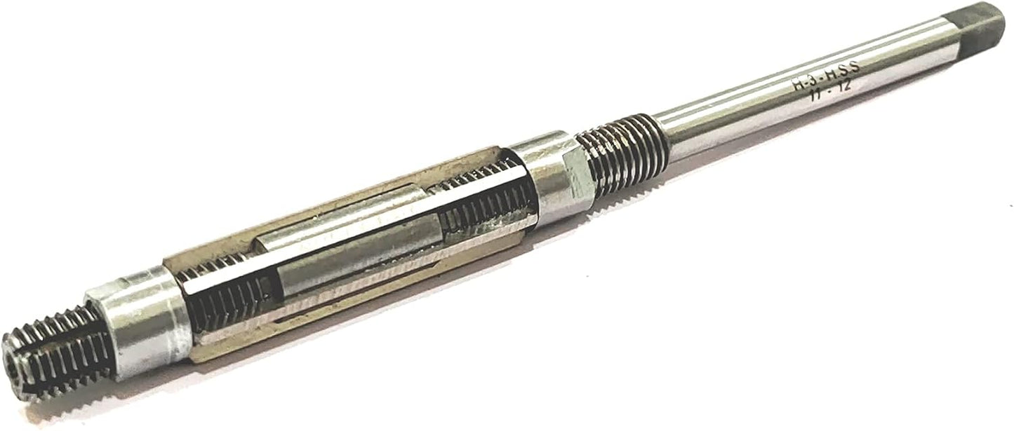 HSS M2 Grade Precision Expandable Reamers DIY Finishing Hand Tool (H-3 (11-12 MM))